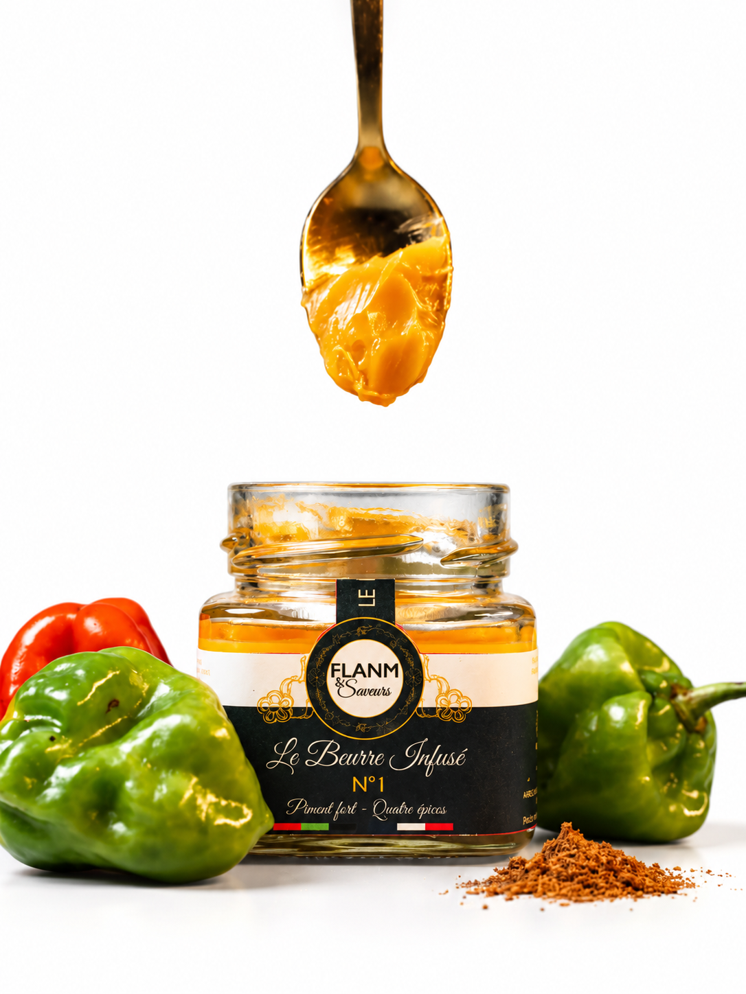 Beurre infusé n°1 - Piment fort & Quatre épices