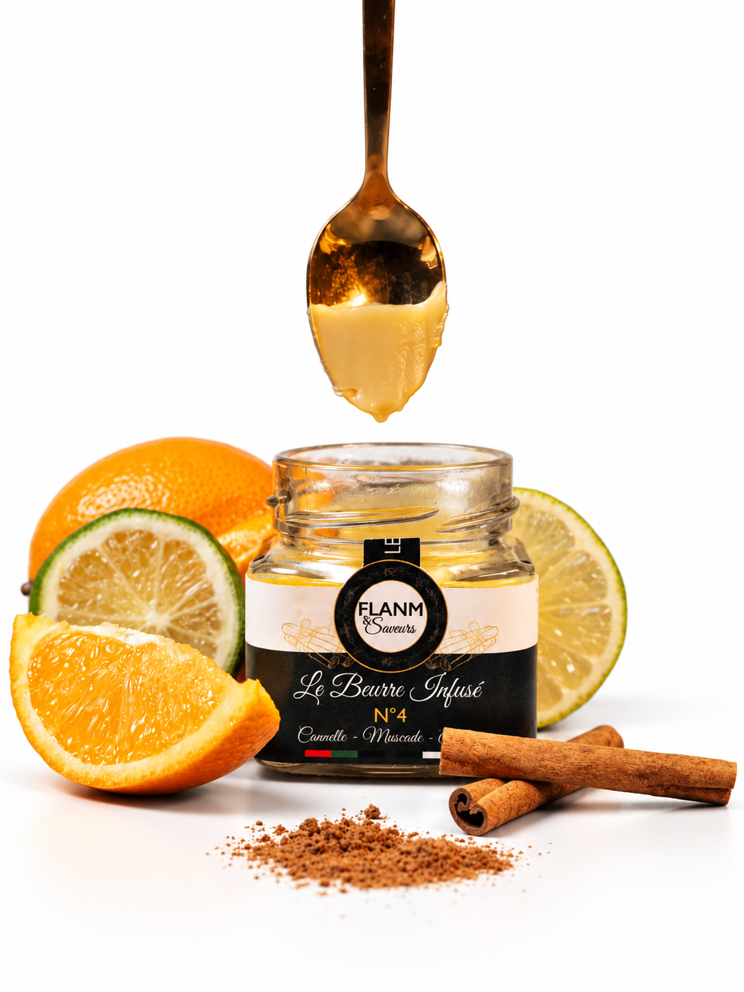 Beurre infusé n°4 - Cannelle, Muscade & Agrumes