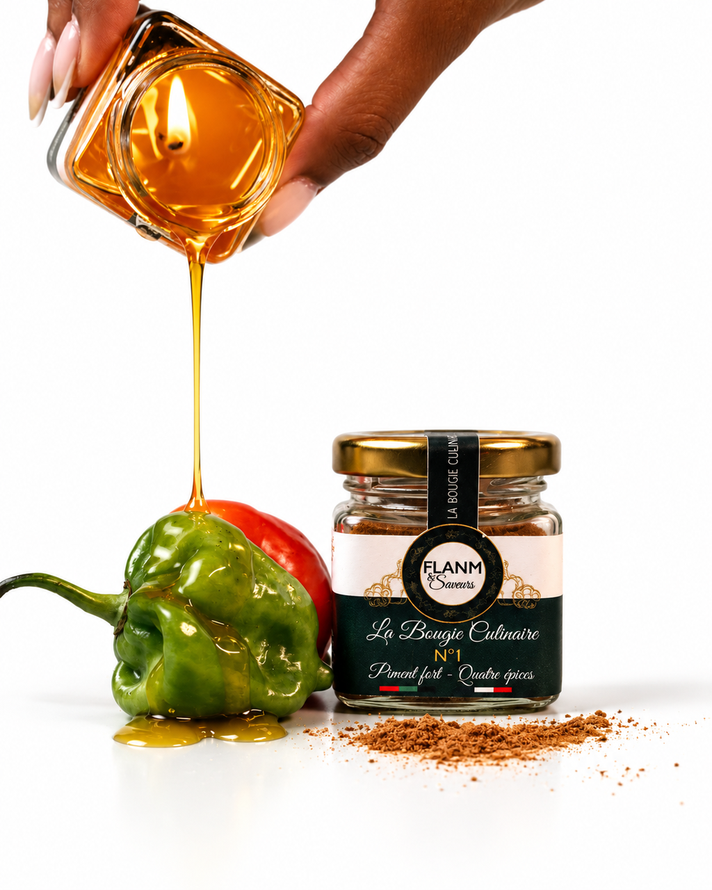 La bougie culinaire n°1 - Piment fort & Quatre épices