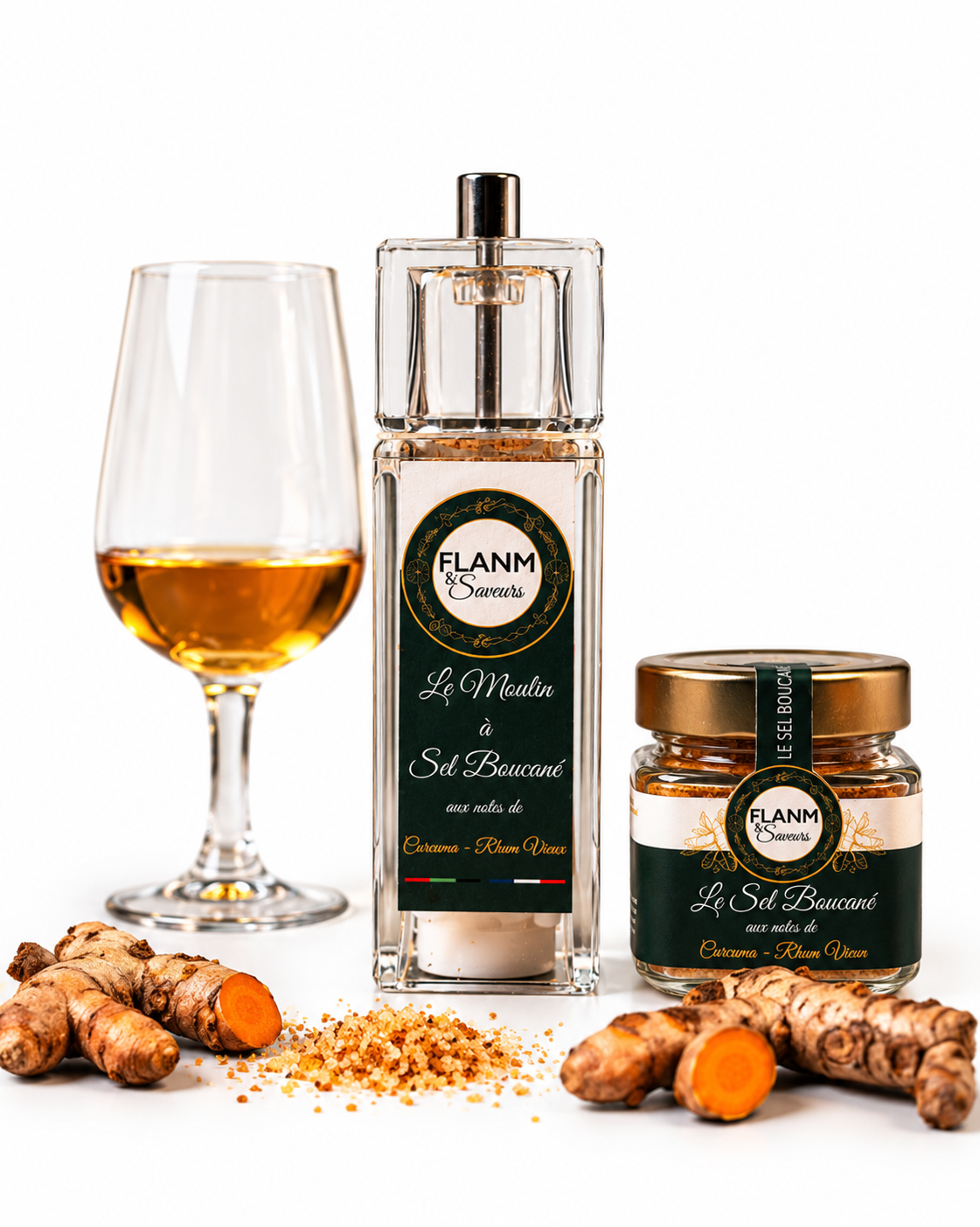 Le Sel boucané au Curcuma et Rhum vieux (Pot)