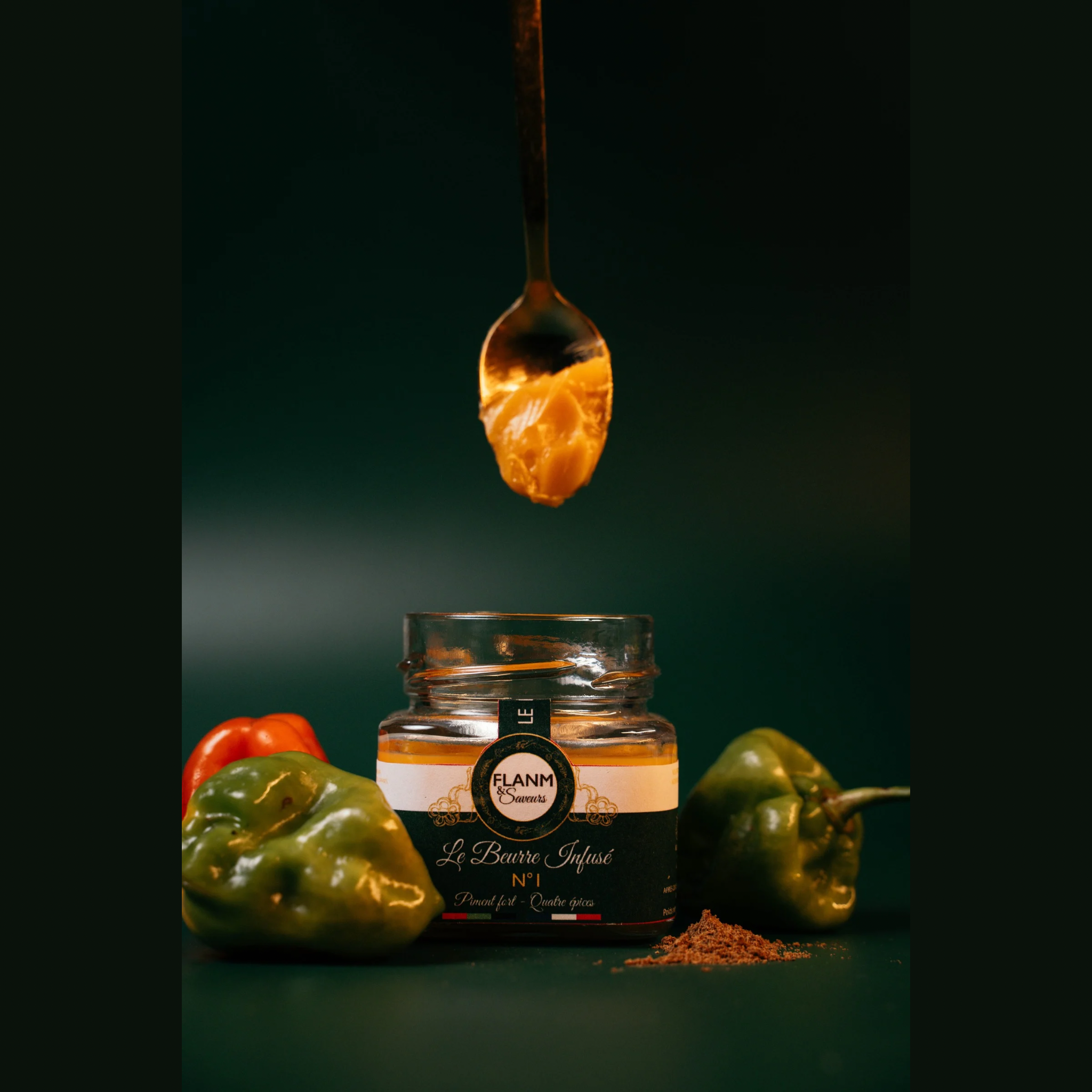 Beurre infusé n°1 - Piment fort & Quatre épices