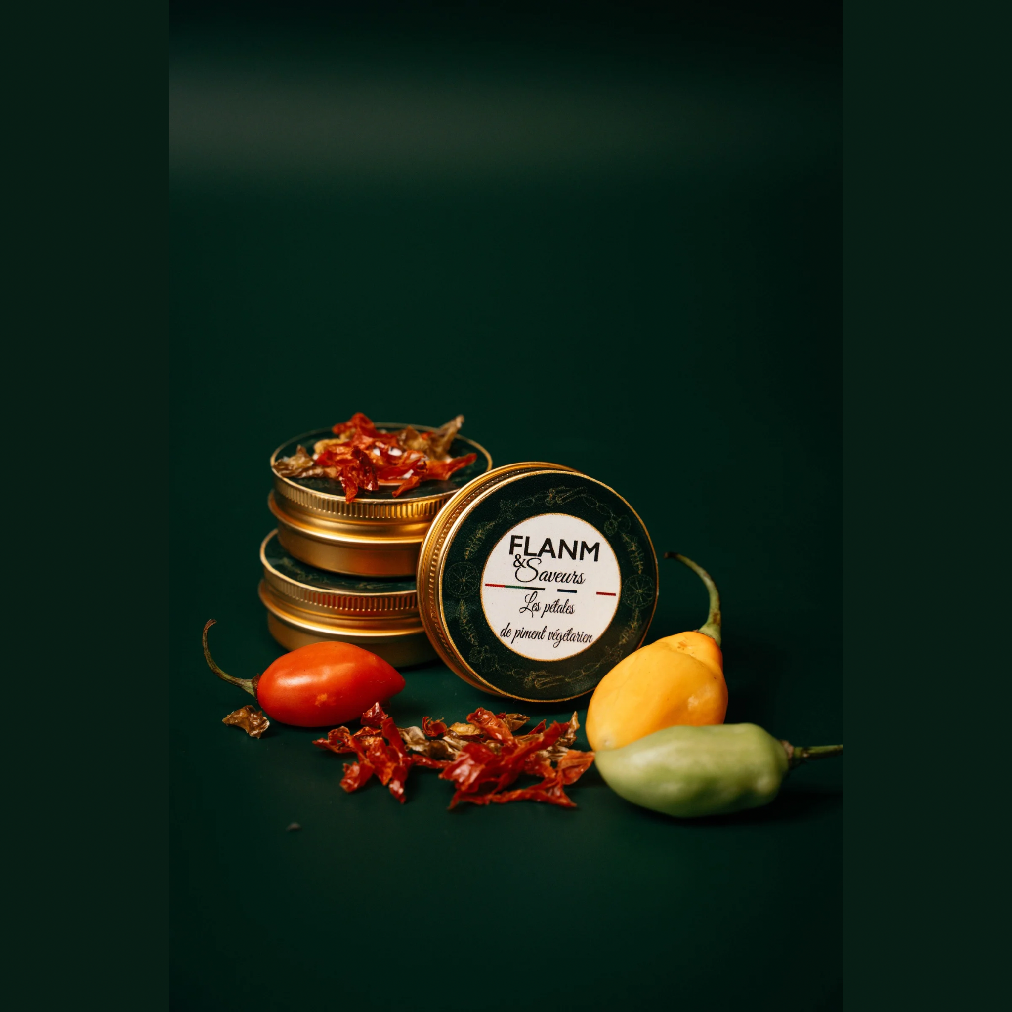 Les « pétales » de Piments Végétariens