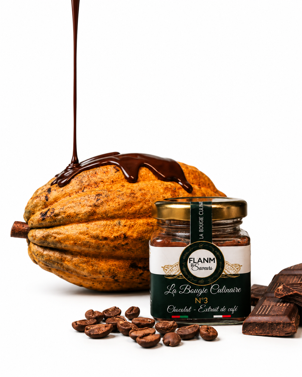 La bougie culinaire n°3 - Chocolat & Extrait de café
