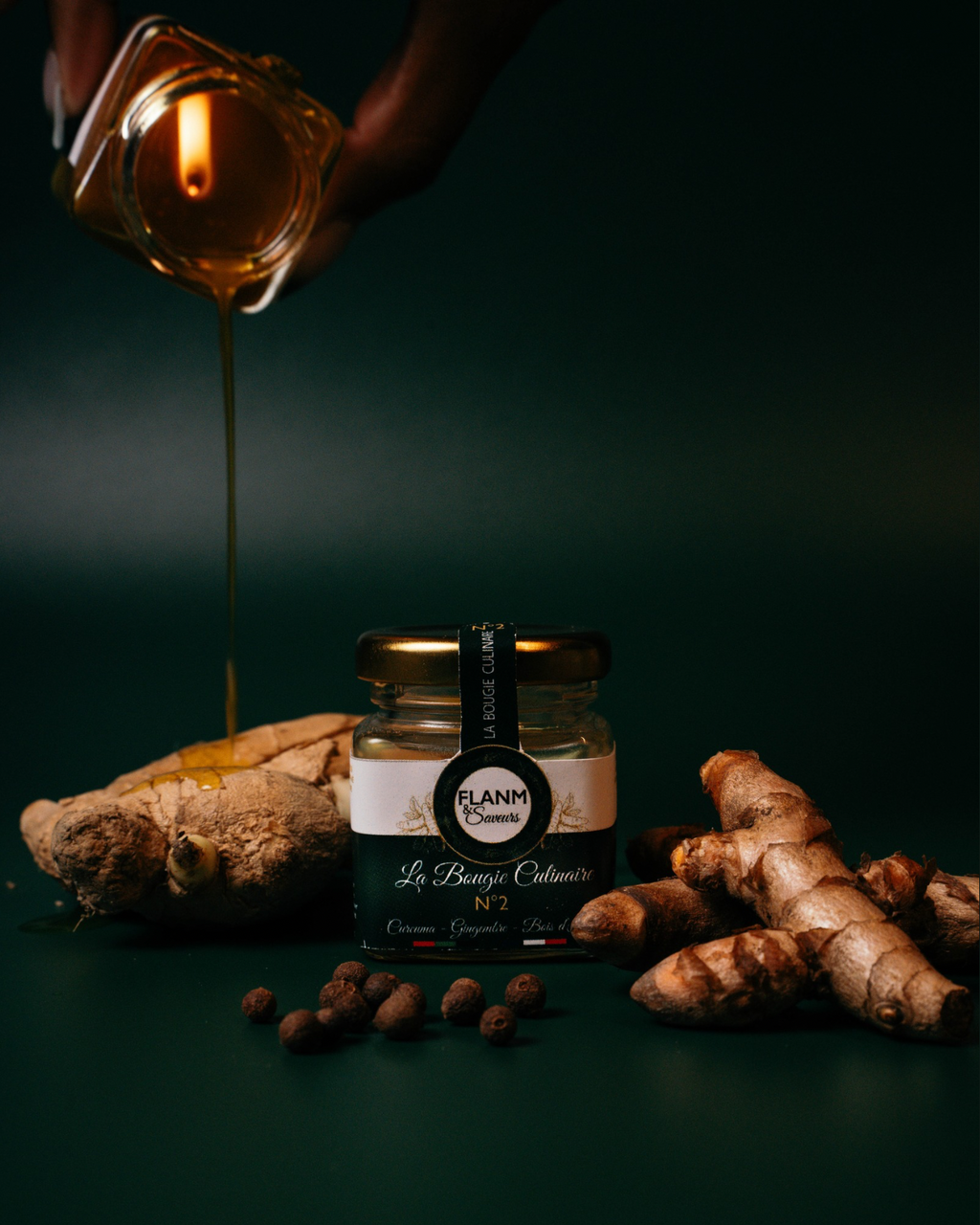 La bougie culinaire n°2 - Curcuma, Gingembre & Bois d’Inde